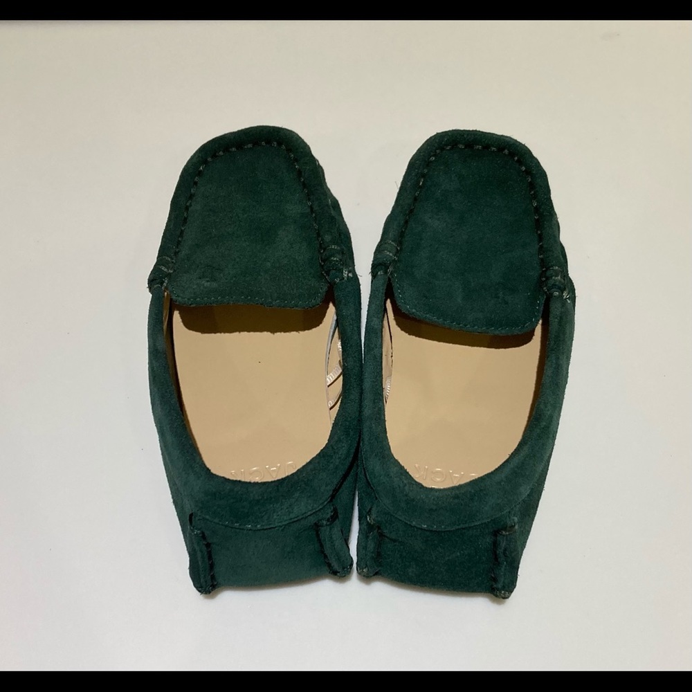 Janie and Jack Suede Driving Shoe (Pine Green)